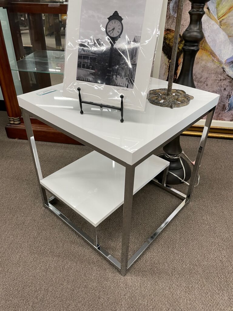 Modern white side table