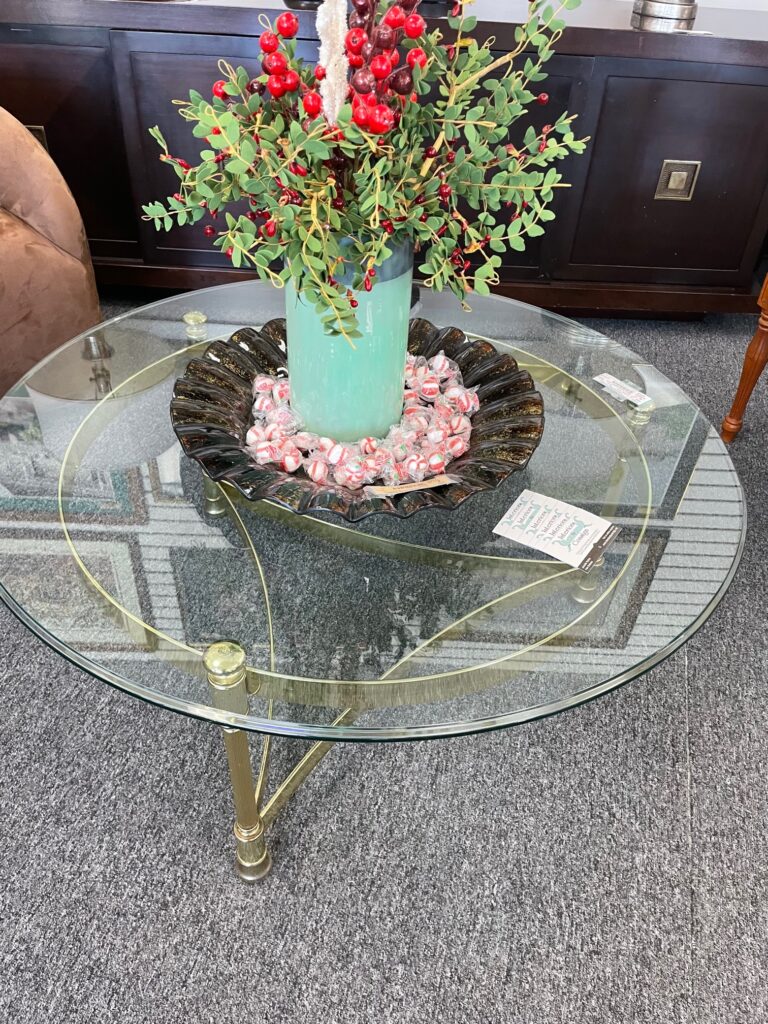 round glass top table